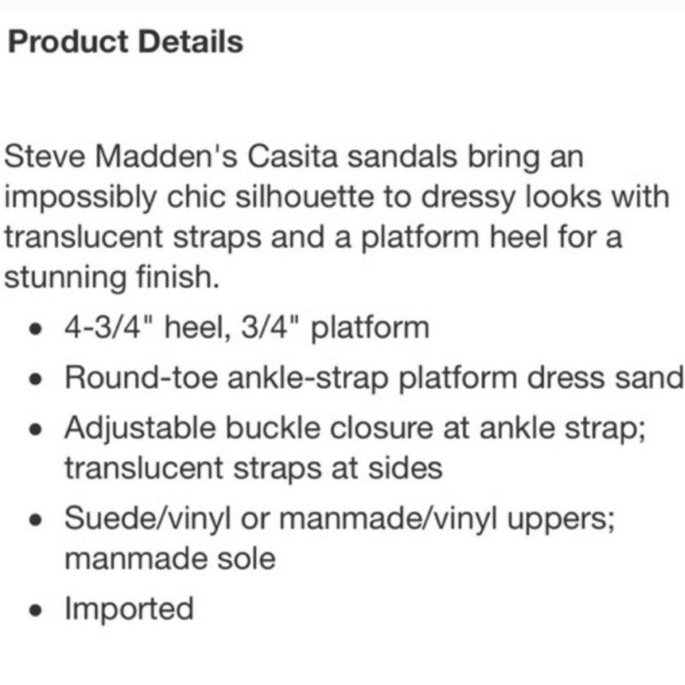 Steve Madden Casita Rose Gold Ankle Strap Sandal - Picture 9 of 10